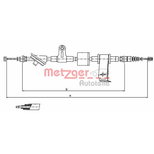 Слика на Сајла за рачна кочница METZGER COFLE 12.0101 за Alfa Romeo 159 Sedan 1.8 MPI - 140 коњи бензин