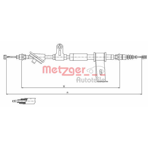 Слика на Сајла за рачна кочница METZGER COFLE 12.0102 за Alfa Romeo 159 Sedan 1.9 JTDM 8V - 115 коњи дизел