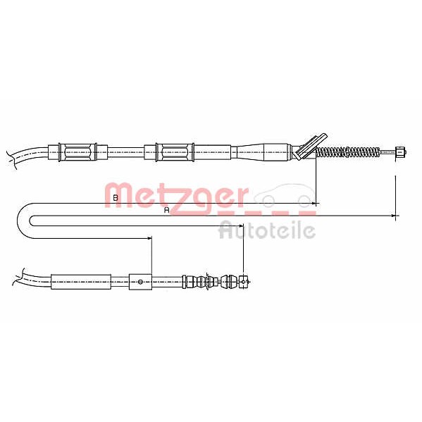 Слика на Сајла за рачна кочница METZGER COFLE 17.1446 за Toyota Corolla Liftback (E11) 1.6 (AE111_) - 110 коњи бензин