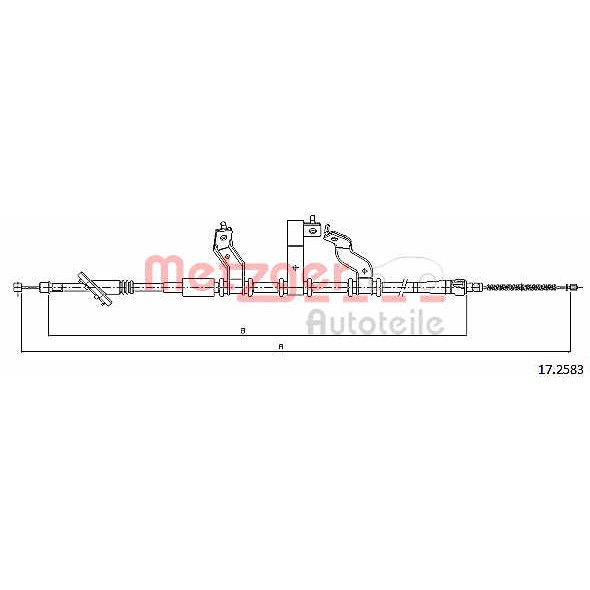 Слика на Сајла за рачна кочница METZGER COFLE 17.2583 за Hyundai Tucson (JM) 2.0 - 143 коњи бензин