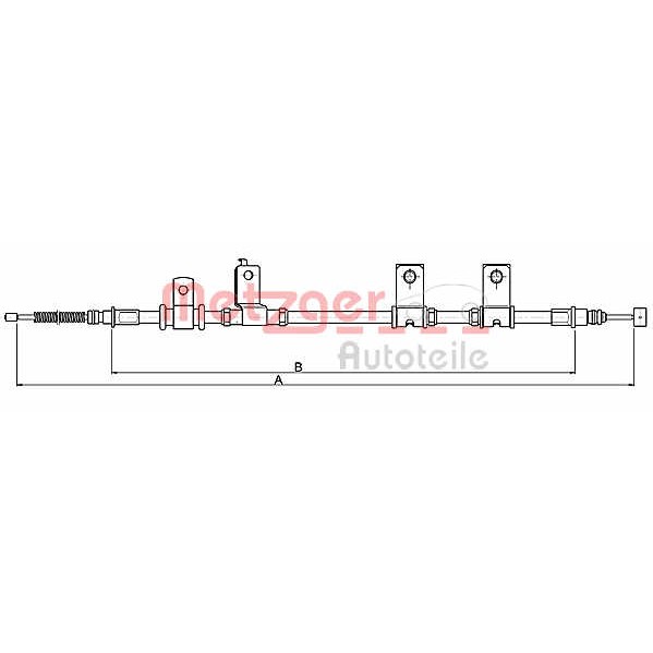 Слика на Сајла за рачна кочница METZGER COFLE 17.3504A за CHEVROLET KALOS Hatchback 1.4 - 83 коњи бензин