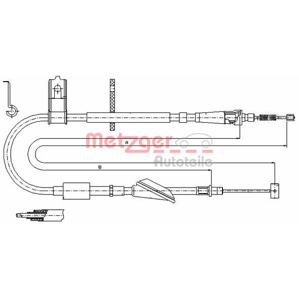 Слика на Сајла за рачна кочница METZGER COFLE 17.5046 за Suzuki Ignis 2 1.3 DDiS - 70 коњи дизел