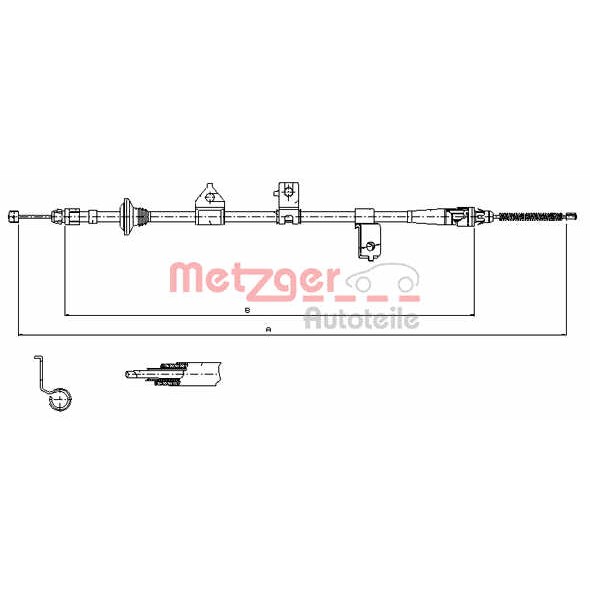 Слика на Сајла за рачна кочница METZGER COFLE 17.6027