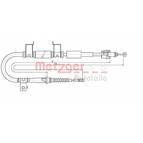 Слика на Сајла за рачна кочница METZGER COFLE 17.6053 за Kia Ceed Estate (ED) 1.6 CRDi 115 - 115 коњи дизел