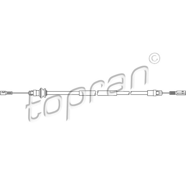 Слика на Сајла за рачна кочница TOPRAN 207 371 за Renault Master 2 Bus (JD,ND) 2.5 dCi 120 - 115 коњи дизел