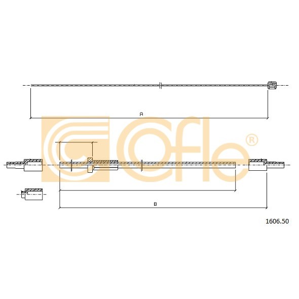 Слика на сајла за хауба на мотор COFLE 1606.50 за Fiat Ducato BUS 230 2.8 JTD 4x4 - 128 коњи дизел