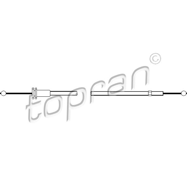 Слика на сајла за хауба на мотор TOPRAN 102 988 за Seat Toledo (1L) 1.8 16V - 133 коњи бензин