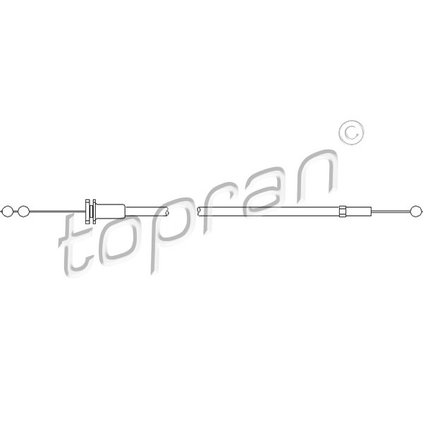 Слика на сајла за хауба на мотор TOPRAN PREMIUM BRAND 109 860 за VW Transporter T4 Bus 1.9 D - 60 коњи дизел