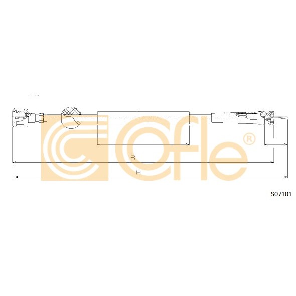 Слика на сајла на тахограф COFLE S07101 за Citroen Jumpy U6U 1.9 D 70 - 69 коњи дизел