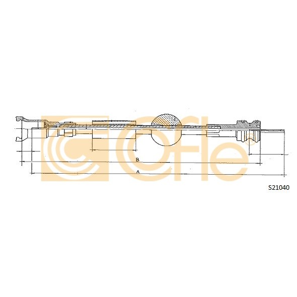 Слика на сајла на тахограф COFLE S21040 за Peugeot 205 (20A,C) 1.1 - 49 коњи бензин