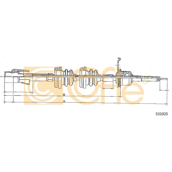 Слика на сајла на тахограф COFLE S31025 за VW Jetta 2 (19E,1G2) 1.3 - 55 коњи бензин