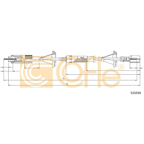 Слика на сајла на тахограф COFLE S31034 за VW Passat 3 Sedan (B3,35i) 1.8 - 75 коњи бензин