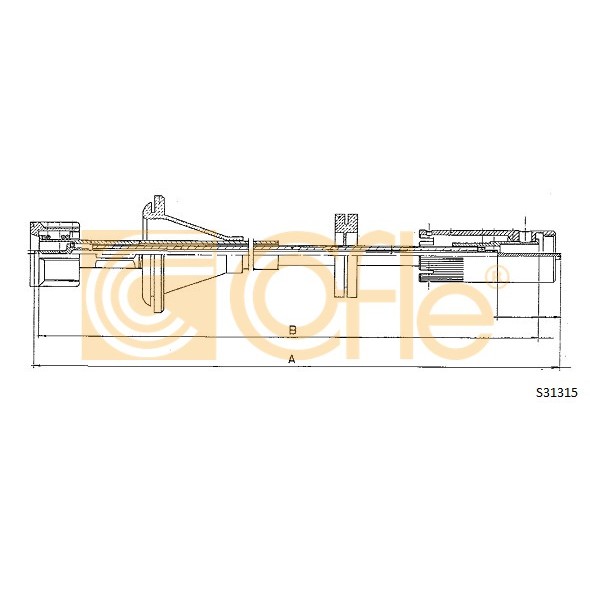 Слика на сајла на тахограф COFLE S31315 за VW Polo 3 Box (6nf) 1.9 SDI - 64 коњи дизел