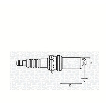 Слика на свеќица MAGNETI MARELLI 062000777304 за Lexus LS Saloon (FE) 430 - 283 коњи бензин