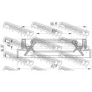 Слика 2 на семеринг за полуосовина FEBEST 95HBS-35560916X