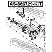 Слика 2 на семеринг прстен, лежиште на тркало FEBEST AS-366729-KIT