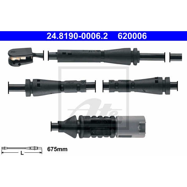 Слика на сензор, истрошеност на плочки ATE 24.8190-0006.2 за BMW 3 Gran Turismo F34 325 d - 218 коњи дизел