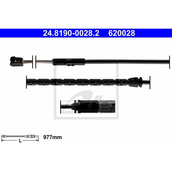 Слика на сензор, истрошеност на плочки ATE 24.8190-0028.2 за BMW X5 F15 xDrive 35 i - 326 коњи бензин