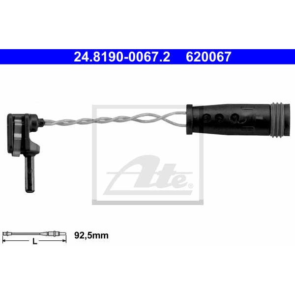 Слика на сензор, истрошеност на плочки ATE 24.8190-0067.2 за камион MAN TGM 18.340 FAC, FARC - 340 коњи дизел