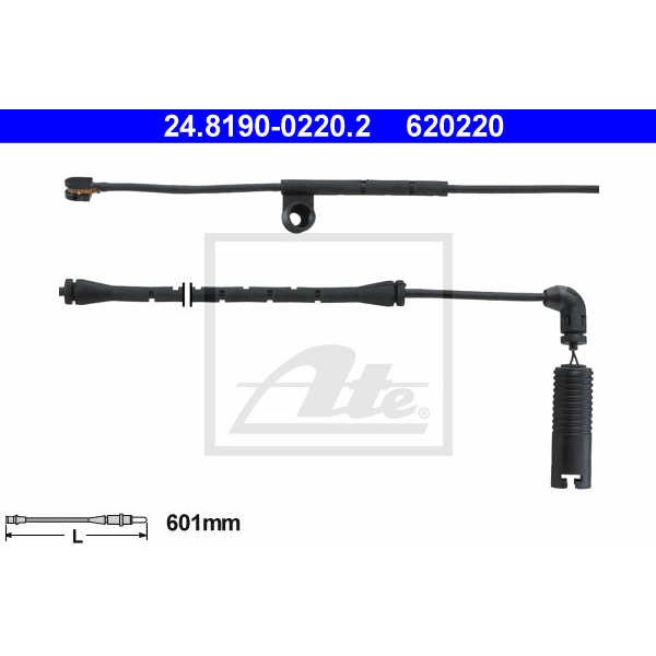 Слика на сензор, истрошеност на плочки ATE 24.8190-0220.2 за BMW 3 Touring E46 320 d - 150 коњи дизел