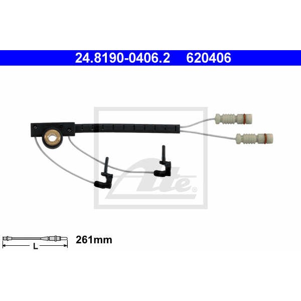 Слика на сензор, истрошеност на плочки ATE 24.8190-0406.2 за Mercedes-Benz G-class (w460) 240 GD (460,3) - 72 коњи дизел