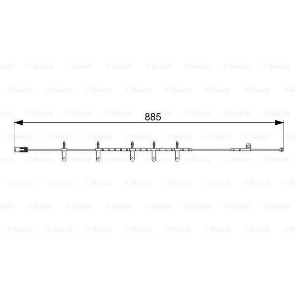 Слика на сензор, истрошеност на плочки BOSCH 1 987 473 015 за Toyota Land Cruiser (J7) 2.4 (RJ70_, RJ73_) - 110 коњи бензин