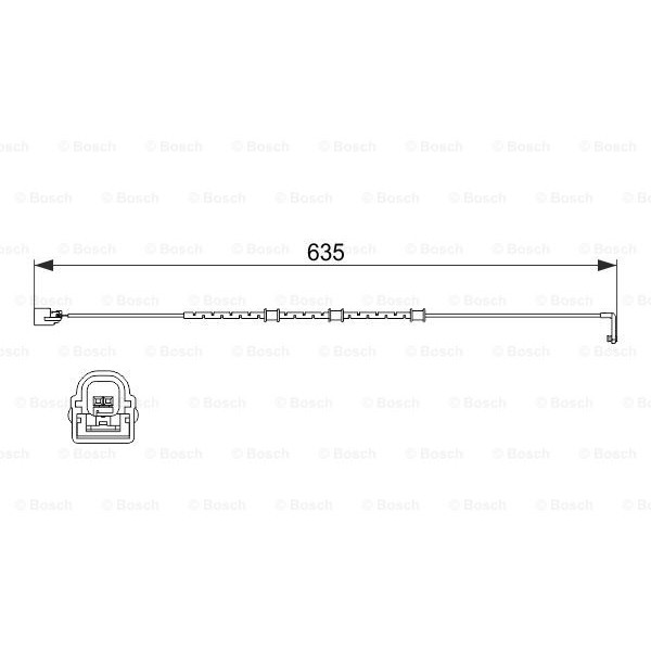 Слика на сензор, истрошеност на плочки BOSCH 1 987 474 515 за Jaguar XF Saloon (J05,CC9) 5.0 - 385 коњи бензин