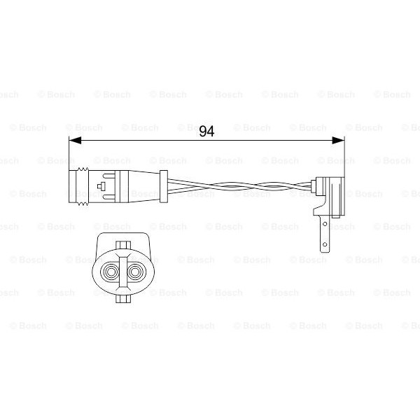 Слика на сензор, истрошеност на плочки BOSCH 1 987 474 553 за камион MAN TGS 37.440 FFDC - 441 коњи дизел