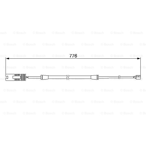 Слика на сензор, истрошеност на плочки BOSCH 1 987 474 925 за камион DAF F 2800 FA 2800 DKT - 290 коњи дизел