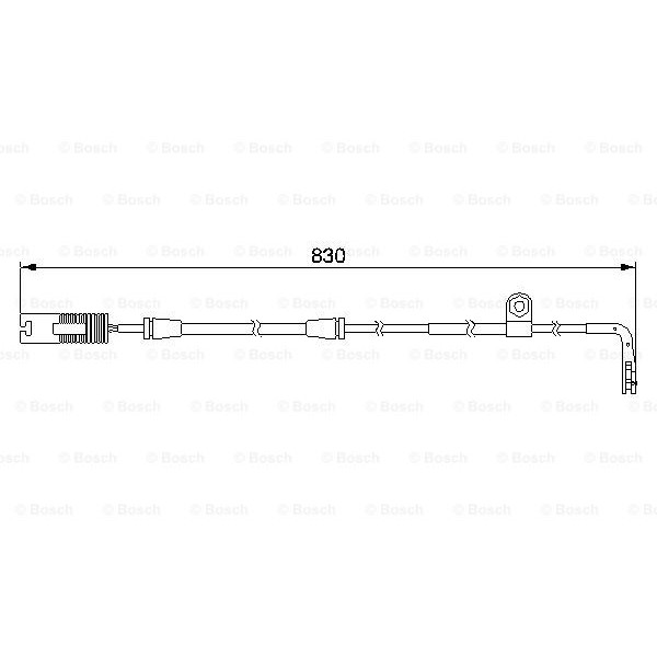 Слика на сензор, истрошеност на плочки BOSCH 1 987 474 958 за камион DAF F 2800 FA 2800 DKT - 290 коњи дизел