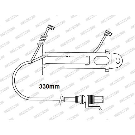 Слика на сензор, истрошеност на плочки FERODO PREMIER FAI152 за камион MAN TGX 33.540 FDC, FDC/M, FDLC, FDLRC - 540 коњи дизел