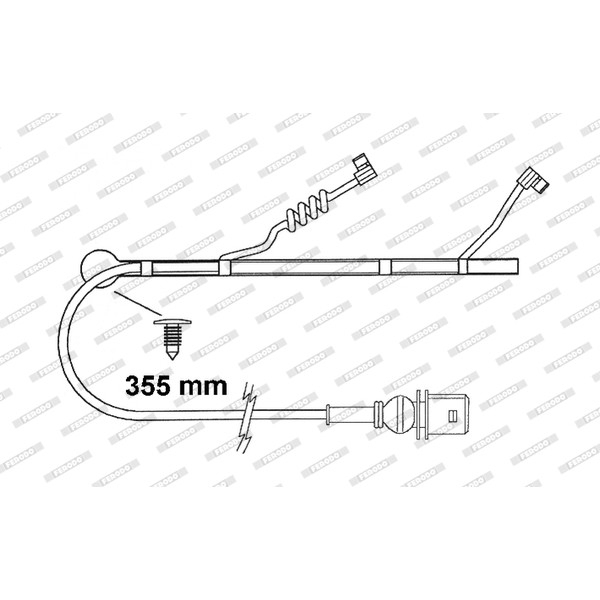 Слика на сензор, истрошеност на плочки FERODO PREMIER FAI163 за Ford Fiesta BOX (j5,j3) 1.8 D - 60 коњи дизел