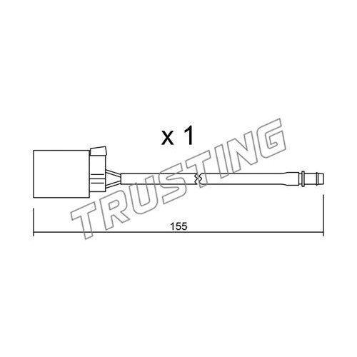 Слика на сензор, истрошеност на плочки TRUSTING SU.015 за Ford Mondeo 1 (GBP) 2.0 i 16V - 132 коњи бензин