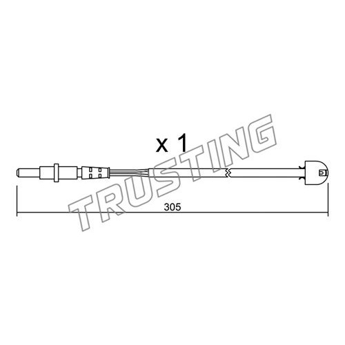 Слика на сензор, истрошеност на плочки TRUSTING SU.098 за Peugeot 806 2.0 HDI - 109 коњи дизел