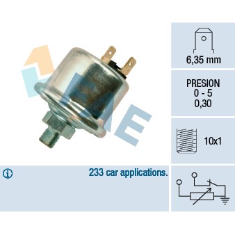 Слика на сензор, притисок на масло FAE 14740 за Audi 100 Avant (4A, C4) 2.4 D - 82 коњи дизел