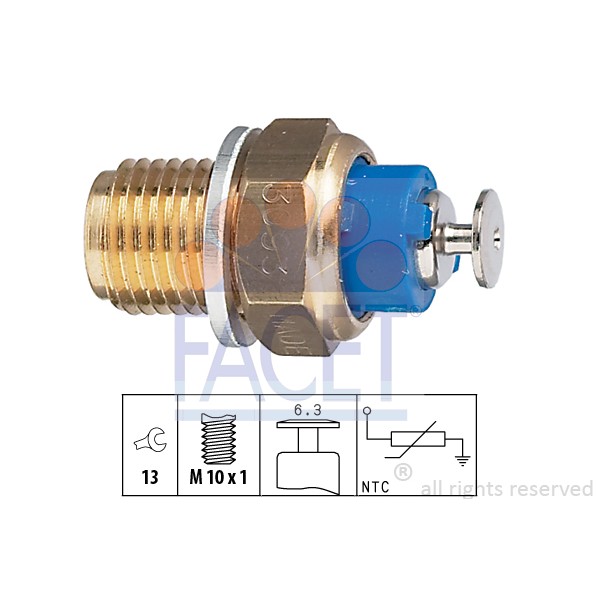 Слика на сензор, температура на маслото FACET Made in Italy - OE Equivalent 7.3093 за Audi 90 Cabrio (8G7, B4) 1.8 - 125 коњи бензин