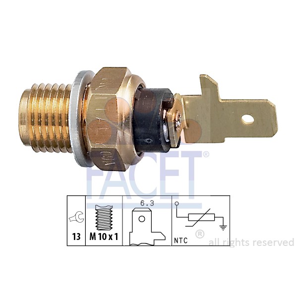 Слика на сензор, температура на маслото FACET Made in Italy - OE Equivalent 7.3154 за VW Caddy 2 Box (9K9A) 1.7 SDI - 57 коњи дизел