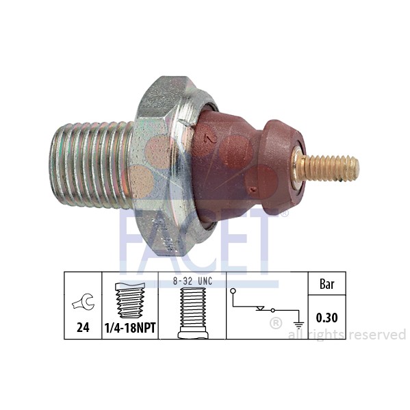 Слика на Сензор за внос на масло FACET Made in Italy - OE Equivalent 7.0011 за Ford Fiesta 5 (jh,jd) 1.6 16V - 100 коњи бензин