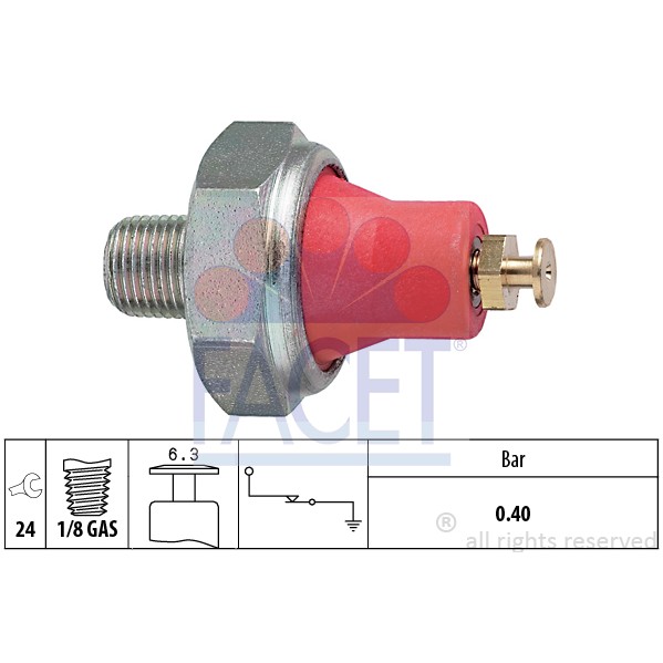 Слика на Сензор за внос на масло FACET Made in Italy - OE Equivalent 7.0016 за Toyota Avensis Hatchback (T25) 2.2 D-4D - 150 коњи дизел