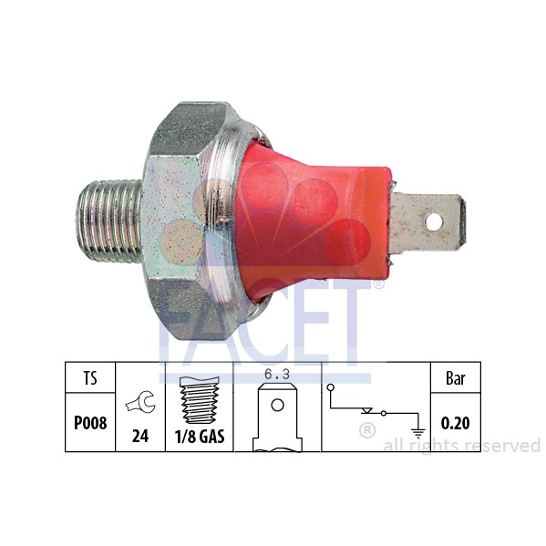 Слика на Сензор за внос на масло FACET Made in Italy - OE Equivalent 7.0035 за Mitsubishi Outlander (CU) 2.0 4WD (CU2W) - 136 коњи бензин