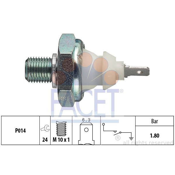 Слика на Сензор за внос на масло FACET Made in Italy - OE Equivalent 7.0045 за VW Passat 2 Sedan (B2,32b) 1.6 D - 54 коњи дизел