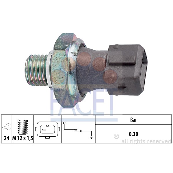 Слика на Сензор за внос на масло FACET Made in Italy - OE Equivalent 7.0071 за BMW 1 Cabrio E88 123 d - 204 коњи дизел