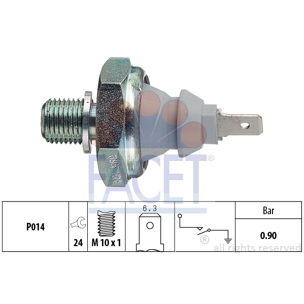 Слика на Сензор за внос на масло FACET Made in Italy - OE Equivalent 7.0095 за VW Corrado (53i) 2.0 i 16V - 136 коњи бензин