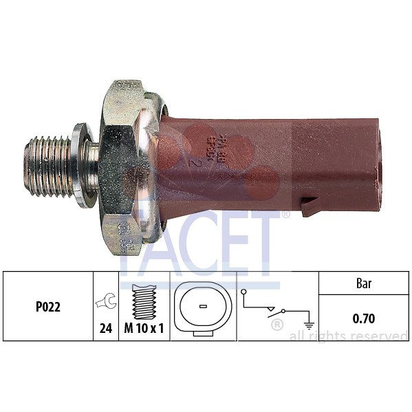 Слика на Сензор за внос на масло FACET Made in Italy - OE Equivalent 7.0132 за Audi A4 Avant (8K5, B8) 1.8 TFSI - 170 коњи бензин