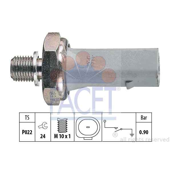 Слика на Сензор за внос на масло FACET Made in Italy - OE Equivalent 7.0134 за VW Transporter T5 Bus 3.2 V6 - 235 коњи бензин