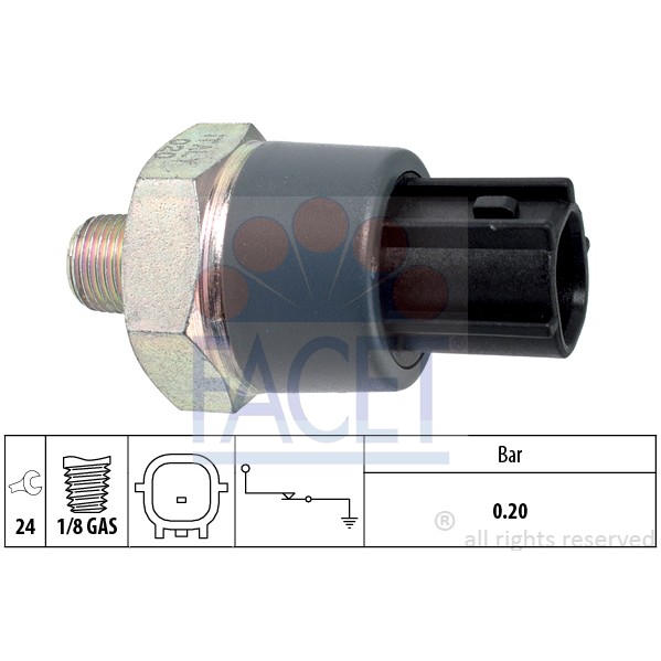 Слика на Сензор за внос на масло FACET Made in Italy - OE Equivalent 7.0166 за Nissan Qashqai (J10,JJ10) 2.0 - 141 коњи бензин