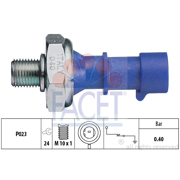Слика на Сензор за внос на масло FACET Made in Italy - OE Equivalent 7.0183 за Opel Astra J Sports Tourer 1.4 - 101 коњи бензин