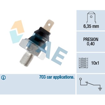 Слика на Сензор за внос на масло FAE 11070 за VW Scirocco (53B) 1.5 - 70 коњи бензин