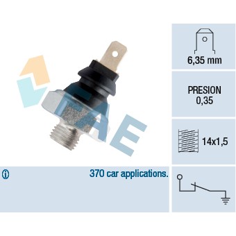 Слика на Сензор за внос на масло FAE 11410 за Renault Master Van (T) 28-35 2.0 - 79 коњи бензин