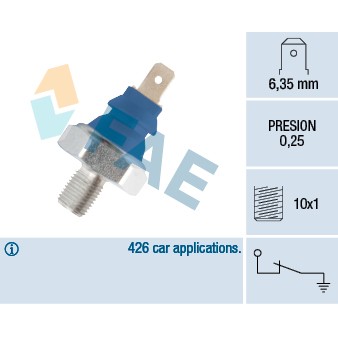 Слика на Сензор за внос на масло FAE 11690 за Seat Alhambra (7V8,7V9) 1.8 T 20V - 150 коњи бензин